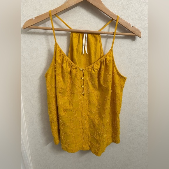 Athropologie yellow knit tank size M - Picture 5 of 6